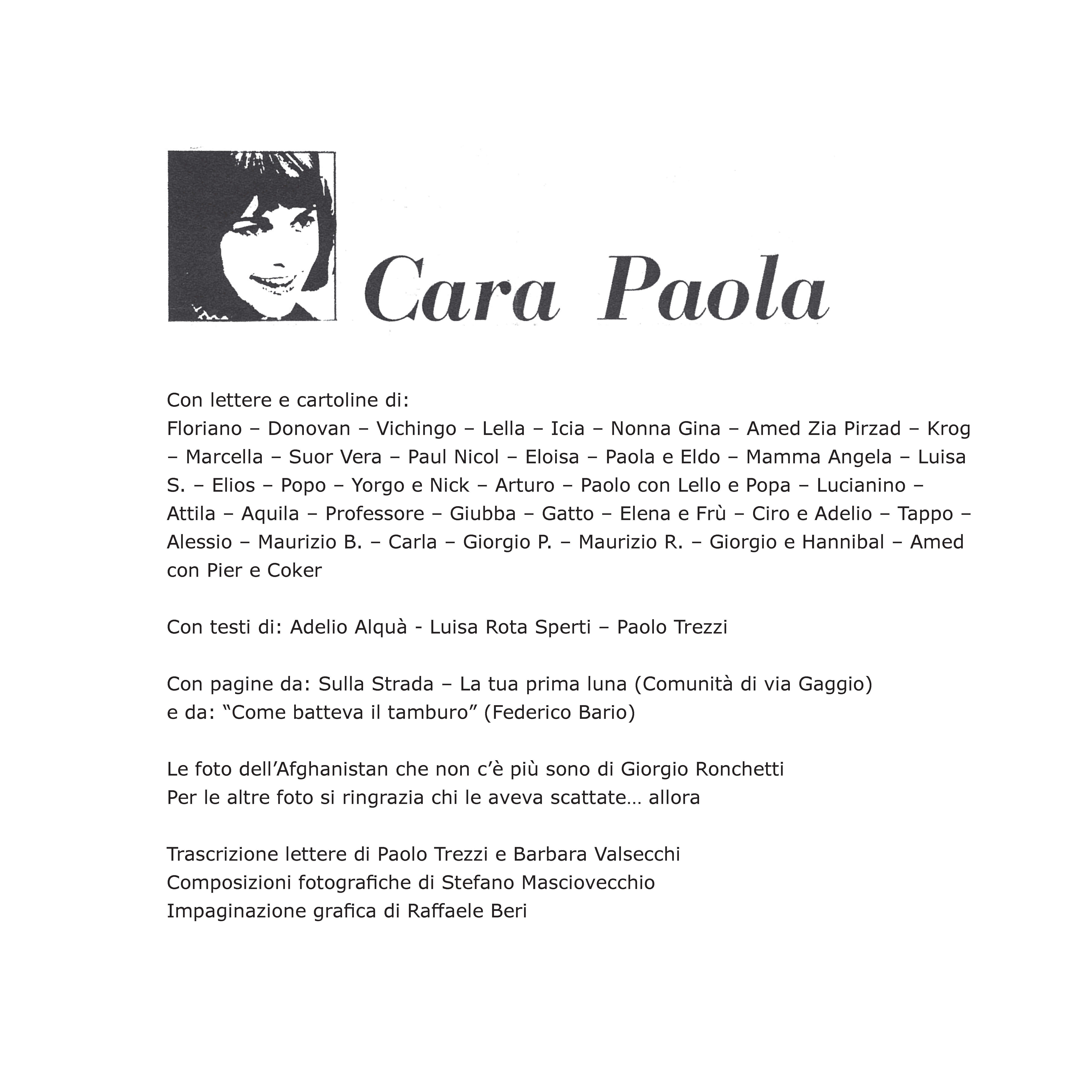 Dal libro: Cara Paola