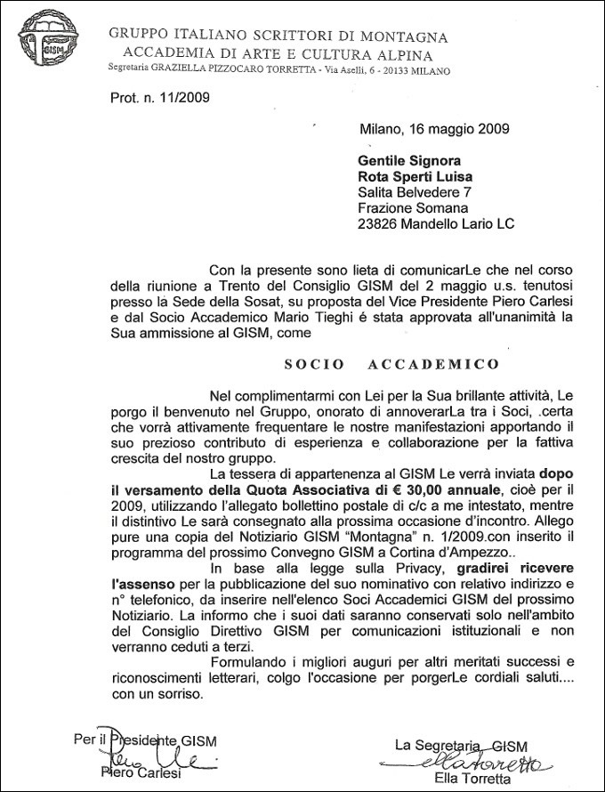 Gruppo italiano scrittori di montagna, accademia di arte e cultura alpina