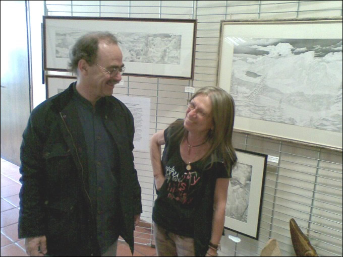 Luisa alla mostra di Trento insieme al direttore artistico Maurizio Nichetti